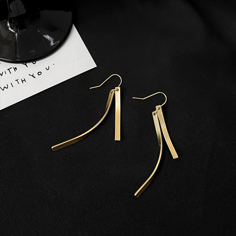 Women's Silver Fashion Tassel Line Earrings